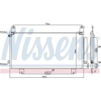 Condensator, airconditioning NISSENS 941219
