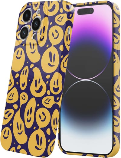 Smartphonica Telefoonhoesje Geschikt voor iPhone 14 Pro Max met Smiley en Emoji Opdruk - Flexibel Softcase TPU - Backcover Case Smiley and Emoji Design geschikt voor iPhone 14 Pro Max