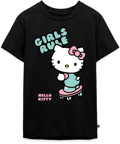 Hello Kitty Op Een Skateboard Met Girls Rules Premium T-Shirt Tiener