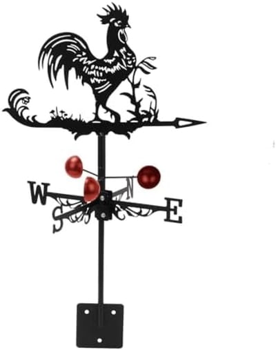 PromoHome Metaal Weerwijzer met Kraanmotief - Windrichtingaanwijzer voor Buiten