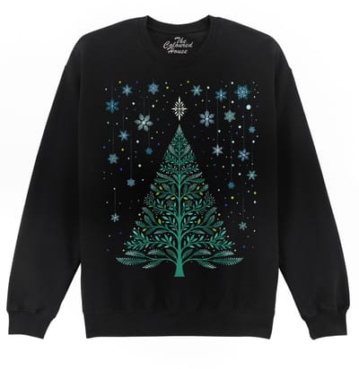 Kerstboom Christmas Night Snowy Tree The Coloured House Sweater L