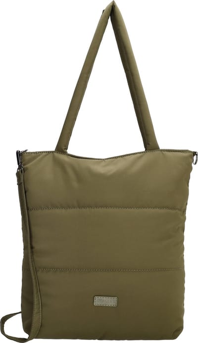 Beagles Calvia Shopper Schoudertas Trendy Puffer Soft - Tote Bag - Dames Tas - Donkergroen