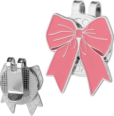 Roze Boogvormige Golfbal Marker Hoedclip met Sterke Magnetische Golfbal Marker - Accessoires voor Golfer - Roze - Handig en Stijlvol