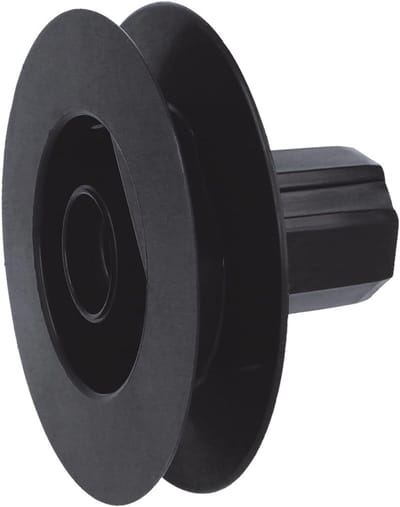 Zwarte Nylon Schijfpoelie voor Rolluikaslager - Geschikt voor 18mm Tapes en 42mm Buis