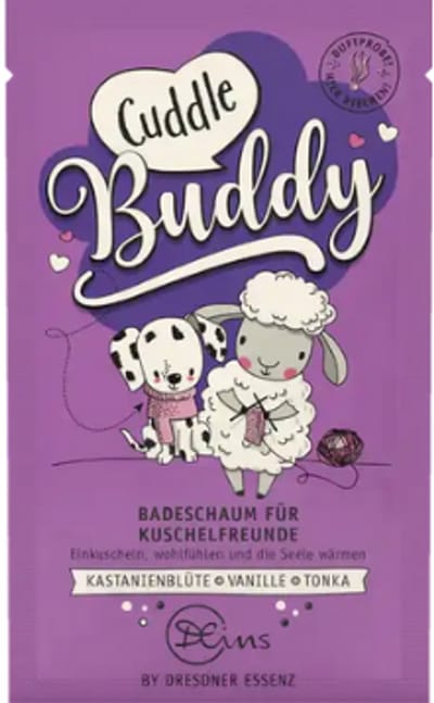 Badschuim Cuddle Buddy | Vanille - 1x 60g | Badschuim Dresdner Essenz - Speciaal voor een heerlijke geurend bad