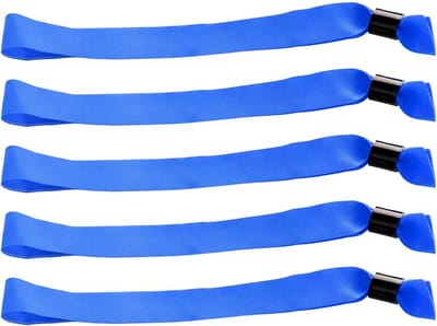 CombiCraft Blanco Textiel Polsbandjes Blauw - 100 stuks