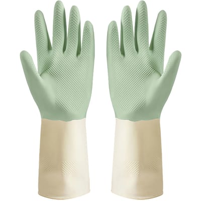 Gants de Nettoyage Réutilisables Imperméables Confortables Gants de Lavage Gants de Ménage pour Maison Cuisine