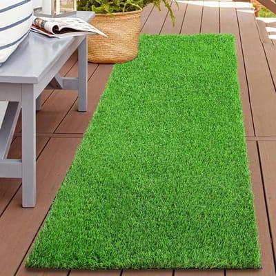 Kunstgras Loper - Nep Gras Tapijt - Balkon Terras - Huisdiervriendelijk - 60x180 cm - Groen