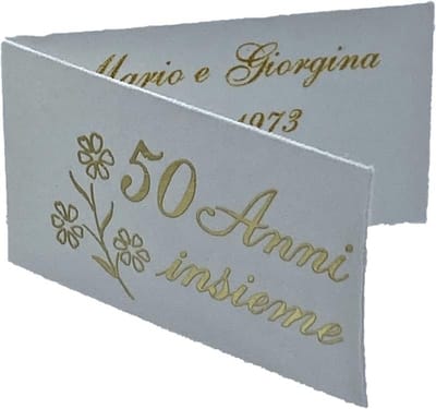 50 Geboortekaartjes Jubileum Gedrukt als Bedankje voor Gasten (Bulk)