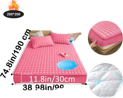 Nivard Waterdicht Hoeslaken - Beddengoed - Fitted Sheet - Bed - Roze 200x200
