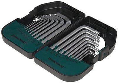 Sleutelset - Inbus Torx - Klus Klussen - Chroom Vanadium Staal - 18 Delig - Chroom