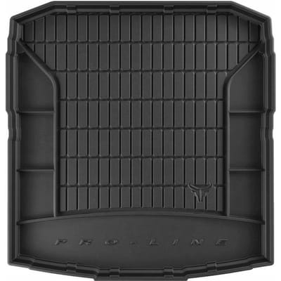 Premium Rubberen Kofferbakmat met Organizer Functie - Geschikt voor SKODA Octavia IV Liftback (2019-heden) - Hoogwaardig TPE - Geurloos - 5 cm Hoge Rand - Zwart