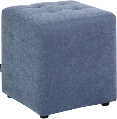 KANSAS - Voetenbank - Blauw - 38 cm - Polyester