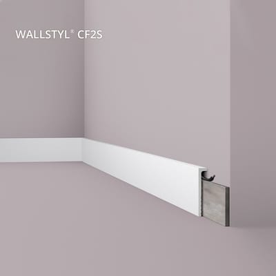 Afdeklijst NMC CF2S WALLSTYL Noel Marquet Sierlijst Plint Lijstwerk modern design wit 2 m