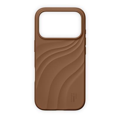 iDeal of Sweden Soft Swirl Silicone geschikt voor MagSafe Case geschikt voor iPhone 17 Pro - Salted Caramel