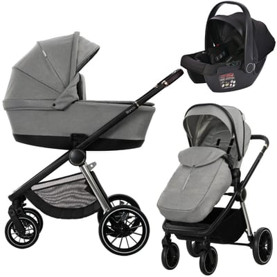 Lorelli Bianca Grey 3-in-1 Kinderwagen incl. i-Size Autostoel