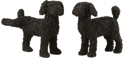 Viv! Home Luxuries Hond - zwart - polyresin - 21cm