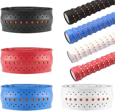 Tennis Grip Band Overgrip - 4 Stuks Zelfklevende Grip Bands voor Racket, Badminton en Squash met Meerdere Kleuren en Plastic Materiaal