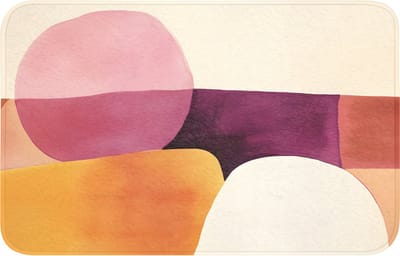Badmat 80x50 cm - Antislip - Vormen - Abstract - Kleurrijk - Badmatten voor badkamer - Badkamermat - Douchemat - Badkamer mat