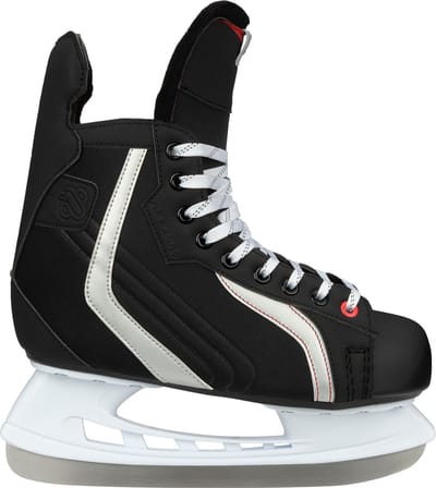 Nijdam IJshockeyschaats - Deluxe - Polyester - Zwart/Zilver - Maat 38