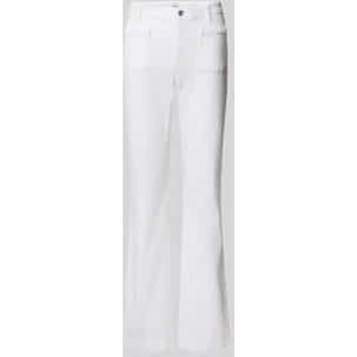 flared fit jeans met Gevlochten detail Model 'Mary'