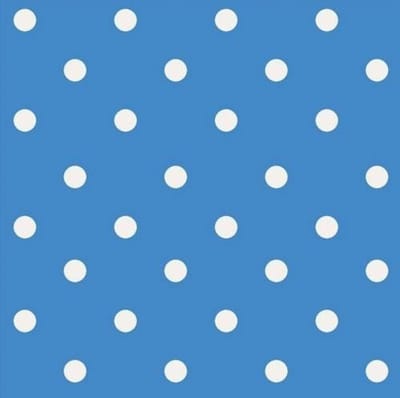 Behang Polcadot Stippen - Blauw wit - Bluuming Affairs - Behang Stipjes - Behangpapier - Kinderkamer - 0,53 x 10,05 M.