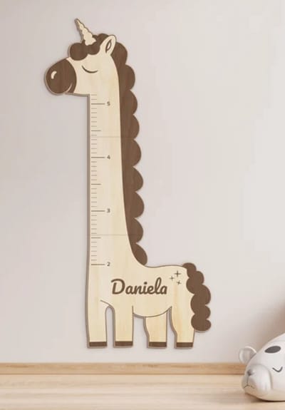 Gepersonaliseerde houten babygroeimeter/ groeimeter/ kraamcadeau/ baby cadeau/ newborn/groeimeter voor baby