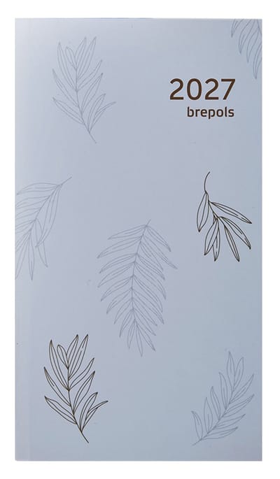 Brepols agenda 2027 - INTERPLAN [0.736] - TROPICAL FLOWERS - Zakagenda - 1 week op 2 pagina's - Weekoverzicht - Lichtblauw - 9 x 16 cm