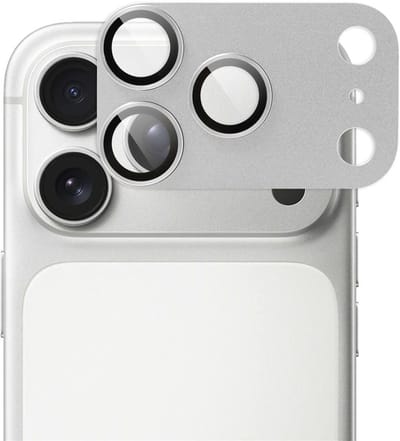 ScreenArmor Lens Shield iPhone 17 Pro Camera Protector – Zilver – Premium Aluminium Lensbescherming
