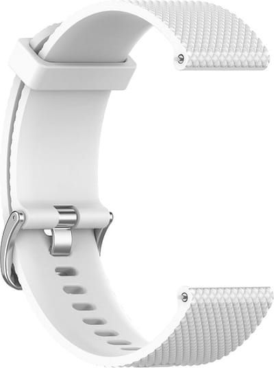 Siliconen bandje - geschikt voor Huawei Watch GT 2 42 mm / GT 3 42 mm Active / Elegant / GT 3 Pro 43 mm en Polar Ignite 2 / 3 / Pacer / Unite - wit