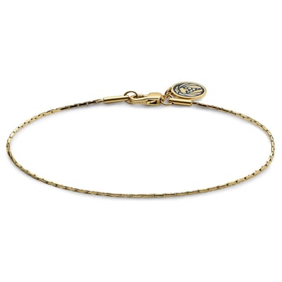 Essentials | 1 mm Goudkleurige Armband met Rechthoekige Venetiaanse Schakels