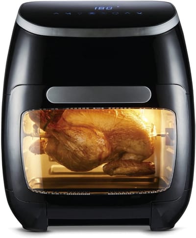QUOVO® Heteluchtoven - Oven - Airfryer Oven - 11 Liter - Zwart - 33cm x 39cm x 38cm