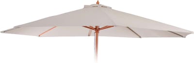 Vervangende hoes voor parasol Florida, parasolhoes Vervangende hoes, Ø 3,5 m Polyester 8 baleinen ~ crème-wit