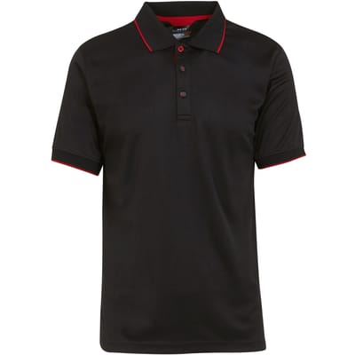 Regatta Heren Navigate Poloshirt met Korte Mouwen (Zwart/Klassiek Rood)