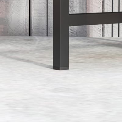 6-laags Plantenrek, Indoor Bloemenrek, Met Plank, Vouwbaar, Minimalistisch Ontwerp, Geschikt voor Tuin, Balkon, Binnen en Buiten, 60×40×80 cm, Zwart, Metaal