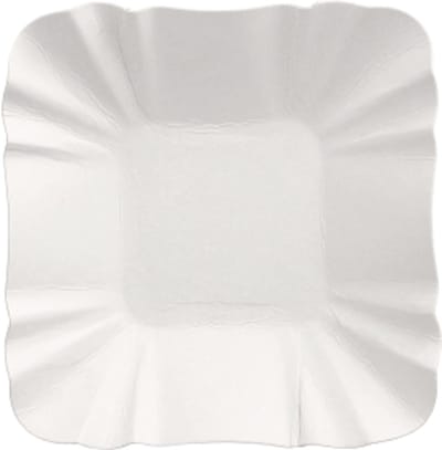 250 Schalen, karton pure hoekig 9 cm x 9 cm x 3 cm wit