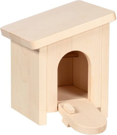 HOLZTIGER Houten Speelgoed - Kleine Stal - 16X15X18,5Cm - Handgemaakt