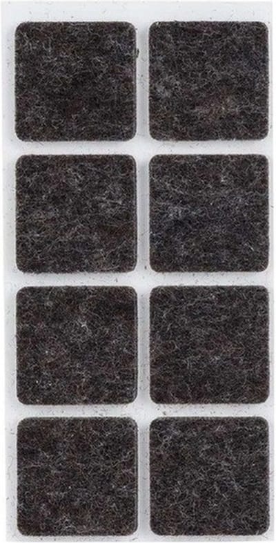 Meubelviltjes - 8x - antislip noppen - 2,5 cm - vierkant - viltglijders