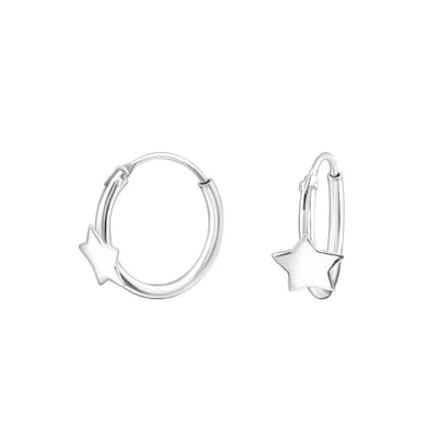 Aramat Jewels | Oorringen | Sterren Oorbellen voor Kinderen van Aramat Jewels® | | | |1,2mm | Zilver | Kinderen, Volwassenen | Verkleurd niet