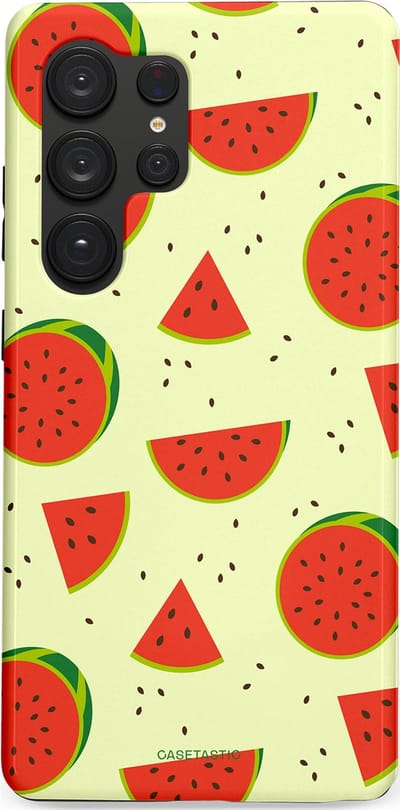 Casetastic Hoesje Geschikt voor Samsung S25 Ultra - Stijlvolle Beschermende Duo-layer Case - Meloen Moment