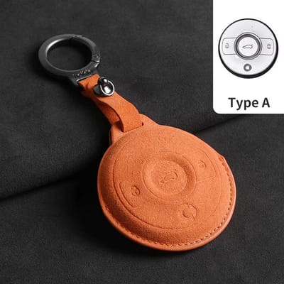 Coque de protection Porte-clés de voiture Coque Coquille Pour Mercedes Benz Smart Fortwo 1 Brabus 1 Pour Smart Étui à clés en daim Pour Porte-clés de voiture