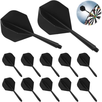 12-delige set dart flights met schachten, stabiele dartaccessoires voor dartpijlen, perfect voor 2BA draad