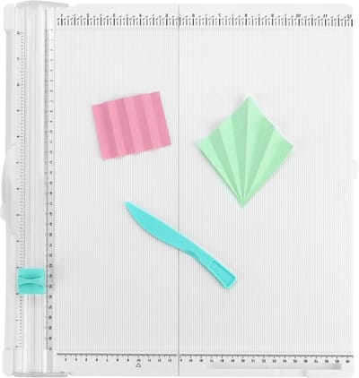 Papier snijmachine en vouwbord 35 x 36 cm met vouwfunctie voor scrapbooking, kaarten en knutselen