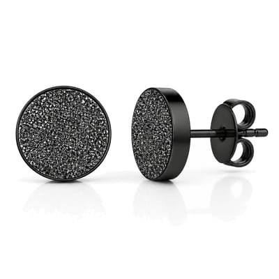 LGT JWLS Stud Oorbellen - 6mm Mat Zwart