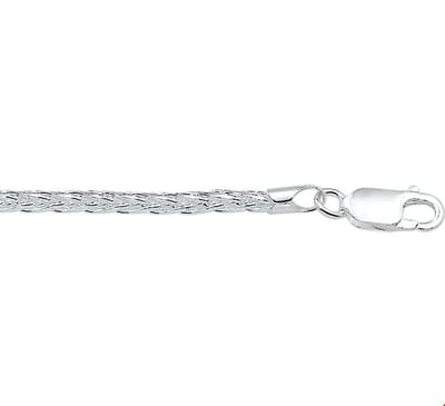 Zilver Gerhodineerd Armband Vossestaart 3,0 mm 1324682