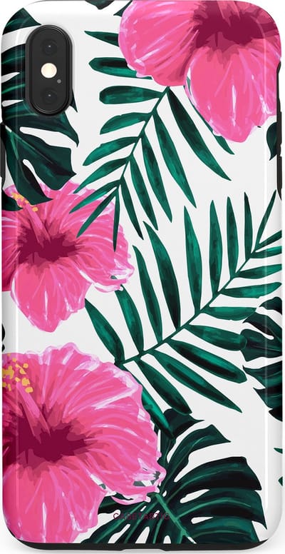 Casetastic Hoesje Geschikt voor Apple iPhone Xs Max - Stijlvolle Beschermende Duo-layer Case - Tropenavond