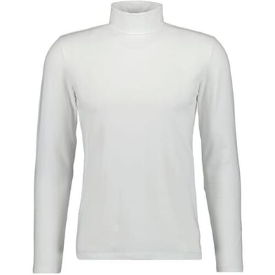 Ragman T-Shirt Rollneck Jersey Long Sleeve Cotton Subtle Stretch Body Fit Wit / male
