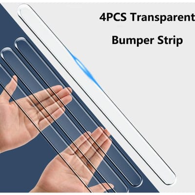 4 Stuks Verlengde Auto Deur Bumperstrip Transparante Carrosserie Beschermer Krasbestendig Schuurvrij Beschermende Strip Carrosserie Decoratie Strip gray