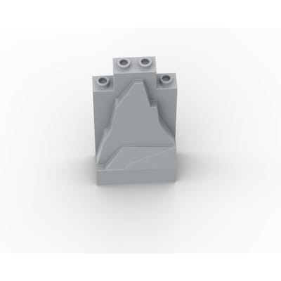 MOC 1 STUKS 47847 Rots Paneel Bouwstenen 2x4x6 Berg Rotsen Tuin Plaat Stenen Deeltje Puzzel Speelgoed Kinderen Verjaardag Kind Cadeaus gray