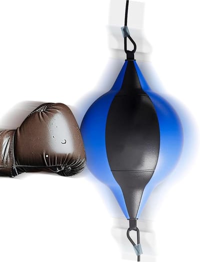 Boksbal Trainingstas - Reflexbal Fitness - Verbeter Coördinatie - Intelligente Feedback - 170 cm Lengte - Blauw